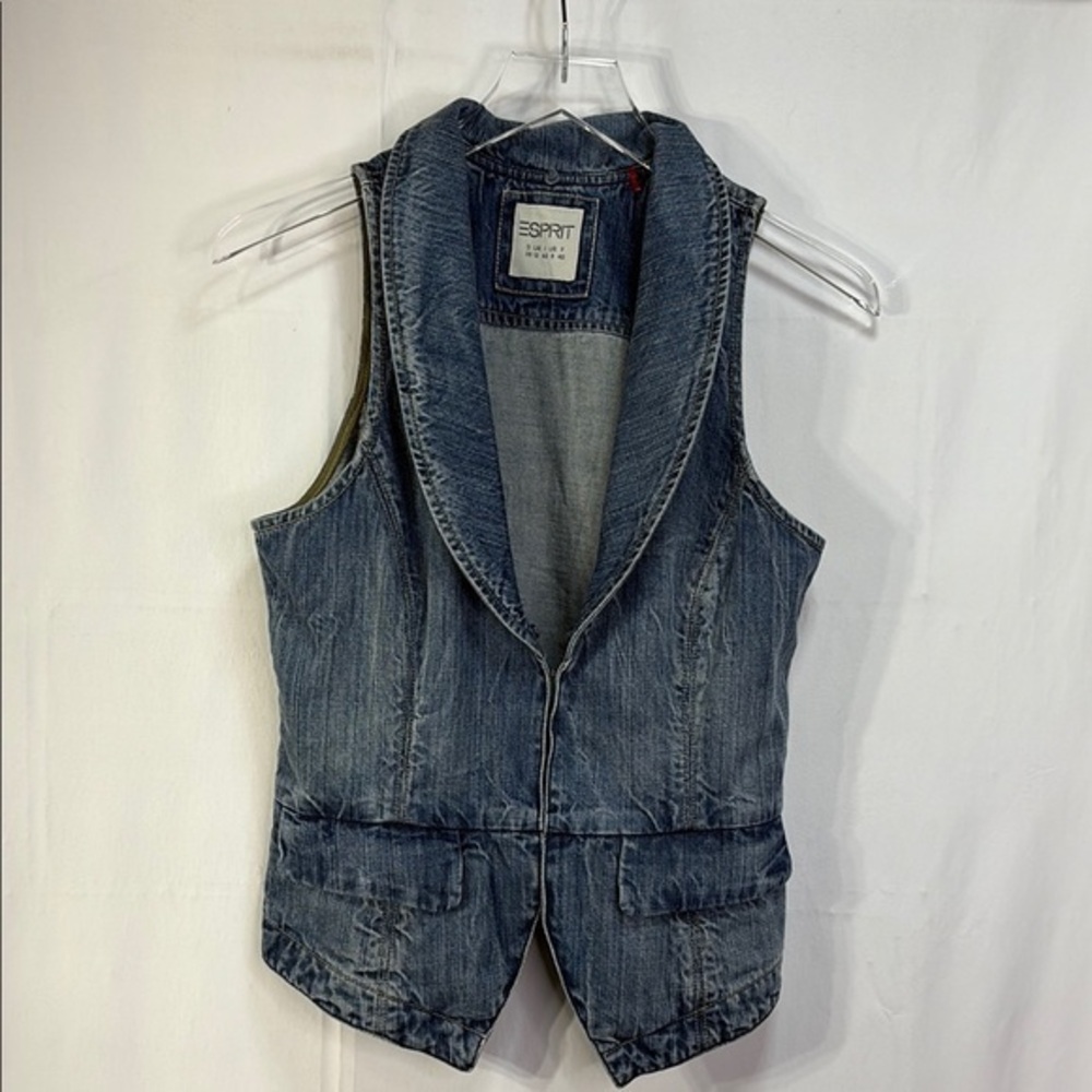 Esprit Blue Denim Vest: